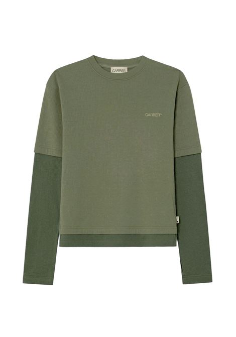 t-shirt roque double hem uomo verde CARRER | ROQUE DOUBLE HEM LONG SLEEVEDOUBLE GREEN